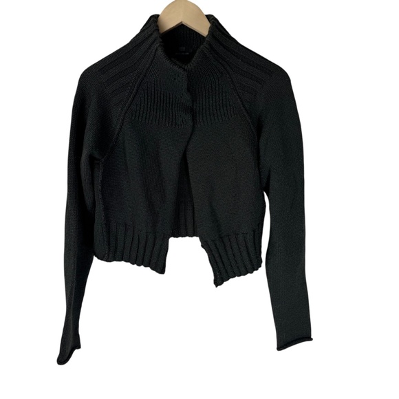Crea Concept Deep Charcoal/Black Merino Wool Blend Mock...